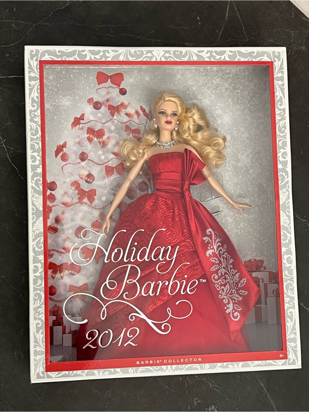 2012 Holiday Barbie Collector Doll NIB Red Gown Christmas Barbie
